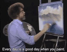 bob ross painting happy wholesome