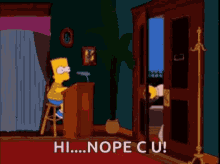 Hi Nope Cu GIF - Hi Nope Cu The Simpsons GIFs