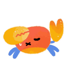 hurt crab pained grieving sadden crab crying