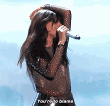 Camila Cabello Singing GIF - Camila Cabello Singing Youre To Blame GIFs
