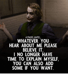 a picture of the joker with a quote from jokers quotes