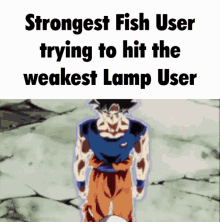 Strongest Fish User Trying To Hit The Weakest Lamp User Lumiti Takahashi GIF - Strongest Fish User Trying To Hit The Weakest Lamp User Lumiti Takahashi Roblox GIFs