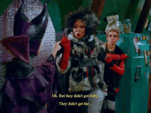 a scene from the movie descendants with a caption that says " oh but they did n't get baby "