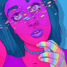girl colorful tumblr art