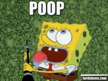 Spongebob Poop GIF - Spongebob Poop Licking Lips Cartoon GIFs