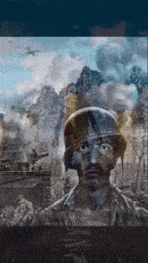 a painting of a man in a helmet with the word army in the lower right corner