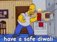 Have A Safe Diwali Happydiwali शुभ दीपावली दीवाली दिवाली GIF - Home Thesimpsons Scared GIFs