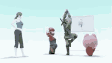 Wii Trainer Attack GIF - Wii Trainer Link Mario GIFs