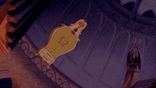 a cartoon drawing of a cabinet with the letter s on the door