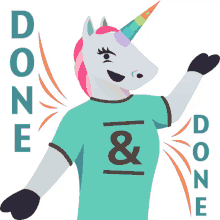 done and done unicorn life joypixels completed unicorn