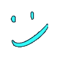 a pixel art drawing of a smiley face with a long nose and a smile .