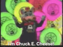 Chuck E Cheese Mascot GIF