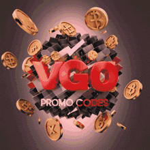 vgo promo chips bitcoin cryptocurrency glowing