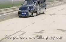 Yodel Courier GIF - Yodel Courier The Parcels Are Killing My Car GIFs