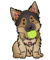 Dog Dog Ball Sticker