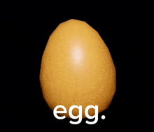 an egg with the word egg on it