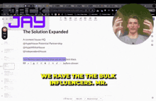 a screen shot of jack jay 's solution expanded website