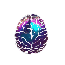brain sticker chemical brain creative thinking