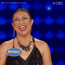 Laughing Michelle GIF - Laughing Michelle Family Feud GIFs