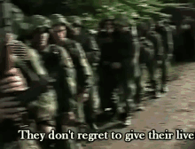 serbia the dont regret to give their lives soldiers military march