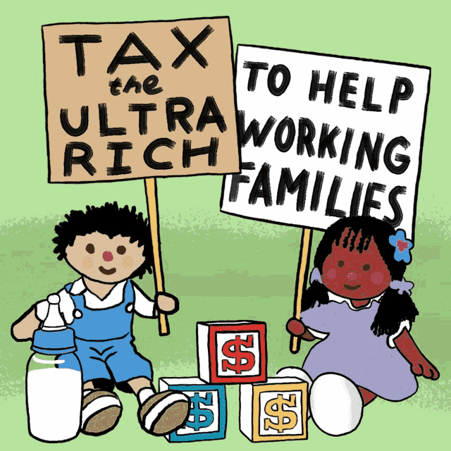 Tax The Ultra Rich To Help Working Families Wealth Tax GIF - Tax The Ultra Rich To Help Working Families Wealth Tax Bezos GIFs