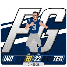 a football player with the number 3 on his shirt