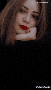 a video showing a woman 's face and a group of women dancing with the word vidshow at the bottom
