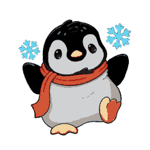 penguin snow welcome