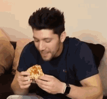 snacking pizza pizza slice gulp gobble down