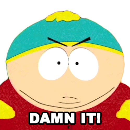 Damn It Eric Cartman Sticker - Damn It Eric Cartman South Park Stickers