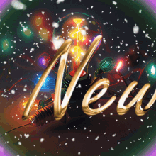 Gold Happy New Year GIF