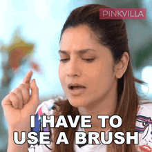 I Have To Use A Brush For That Ankita Lokhande GIF - I Have To Use A Brush For That Ankita Lokhande Pinkvilla GIFs