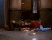 Joey Friends GIF - Joey Friends Eating Cake Off The Floor GIFs