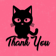 pink cat kitty silhouette black cat