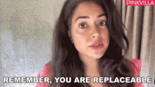 Remember You Are Replaceable Sameera Reddy GIF - Remember You Are Replaceable Sameera Reddy Pinkvilla GIFs