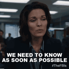 We Need To Know As Soon As Possible Isobel Castille GIF - We Need To Know As Soon As Possible Isobel Castille Fbi GIFs