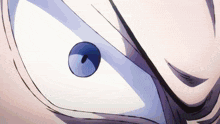 a close up of a man 's eye with a blue pupil