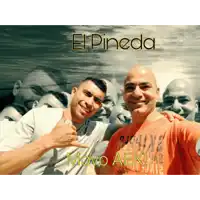 two men are posing for a picture with el pineda written on the top