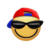faccina cool emoji emoji cool cappellino