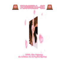 a picture of a woman with hearts around her and the words procura-se