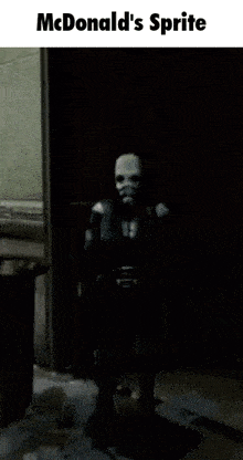 a picture of a ghost with the words mcdonald 's sprite at the top
