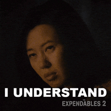 i understand maggie nan yu the expendables 2 i get it
