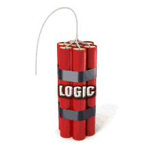 a computer generated image of an explosion with the words boooom written in red