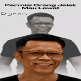 a drawing of a man with glasses and the name dyran