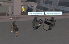 a screenshot of a video game that says that is even worse and no it 's femboy milk