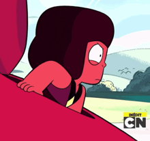 a cartoon character with the word cn on the bottom right