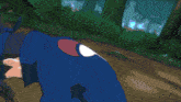 a blue lightning bolt is being thrown at a person