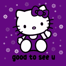 Hello Kitty Good To See You GIF - Hello Kitty Good To See You Purple GIFs