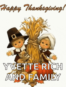a happy thanksgiving greeting card for yvette rich and her family