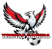 a logo for timnas garuda pasti menang with an eagle